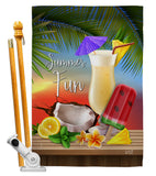 Summer Fun - Fun In The Sun Summer Vertical Impressions Decorative Flags HG137275 Made In USA