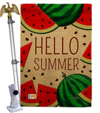 Watermelon Summer - Fun In The Sun Summer Vertical Impressions Decorative Flags HG192185 Made In USA