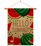 Watermelon Summer - Fun In The Sun Summer Vertical Impressions Decorative Flags HG192185 Made In USA