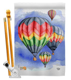 Summer Hot Air Balloon - Fun In The Sun Summer Vertical Impressions Decorative Flags HG192198 Made In USA