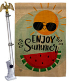 Enjoy Summer - Fun In The Sun Summer Vertical Impressions Decorative Flags HG192229 Made In USA