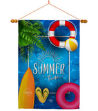 Summer Chilling - Fun In The Sun Summer Vertical Impressions Decorative Flags HG192347 Made In USA