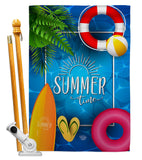 Summer Chilling - Fun In The Sun Summer Vertical Impressions Decorative Flags HG192347 Made In USA