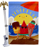 Summer Buddy - Fun In The Sun Summer Vertical Impressions Decorative Flags HG192453 Made In USA