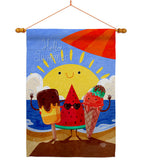 Summer Buddy - Fun In The Sun Summer Vertical Impressions Decorative Flags HG192453 Made In USA