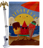 Summer Buddy - Fun In The Sun Summer Vertical Impressions Decorative Flags HG192453 Made In USA