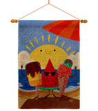 Summer Buddy - Fun In The Sun Summer Vertical Impressions Decorative Flags HG192453 Made In USA