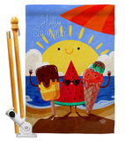 Summer Buddy - Fun In The Sun Summer Vertical Impressions Decorative Flags HG192453 Made In USA