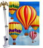 Hot Air Balloon Mass - Fun In The Sun Summer Vertical Impressions Decorative Flags HG192536 Made In USA