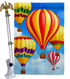 Hot Air Balloon Mass - Fun In The Sun Summer Vertical Impressions Decorative Flags HG192536 Made In USA