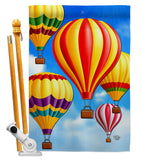 Hot Air Balloon Mass - Fun In The Sun Summer Vertical Impressions Decorative Flags HG192536 Made In USA