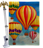 Hot Air Balloon Mass - Fun In The Sun Summer Vertical Impressions Decorative Flags HG192536 Made In USA