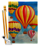 Hot Air Balloon Mass - Fun In The Sun Summer Vertical Impressions Decorative Flags HG192536 Made In USA