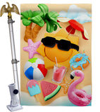 Chilling Sun - Fun In The Sun Summer Vertical Impressions Decorative Flags HG192611 Made In USA