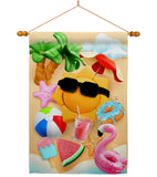 Chilling Sun - Fun In The Sun Summer Vertical Impressions Decorative Flags HG192611 Made In USA