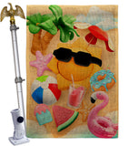 Chilling Sun - Fun In The Sun Summer Vertical Impressions Decorative Flags HG192611 Made In USA