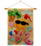 Chilling Sun - Fun In The Sun Summer Vertical Impressions Decorative Flags HG192611 Made In USA