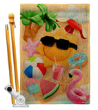 Chilling Sun - Fun In The Sun Summer Vertical Impressions Decorative Flags HG192611 Made In USA