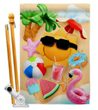 Chilling Sun - Fun In The Sun Summer Vertical Impressions Decorative Flags HG192611 Made In USA