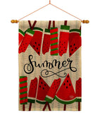 Sweet Watermelon - Fun In The Sun Summer Vertical Impressions Decorative Flags HG192614 Made In USA