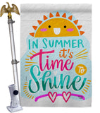 Time To Shine - Fun In The Sun Summer Vertical Impressions Decorative Flags HG192656 Made In USA
