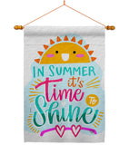 Time To Shine - Fun In The Sun Summer Vertical Impressions Decorative Flags HG192656 Made In USA