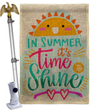 Time To Shine - Fun In The Sun Summer Vertical Impressions Decorative Flags HG192656 Made In USA