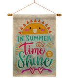 Time To Shine - Fun In The Sun Summer Vertical Impressions Decorative Flags HG192656 Made In USA