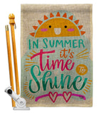 Time To Shine - Fun In The Sun Summer Vertical Impressions Decorative Flags HG192656 Made In USA