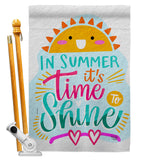 Time To Shine - Fun In The Sun Summer Vertical Impressions Decorative Flags HG192656 Made In USA