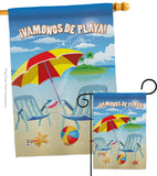 Vamonos de Playa - Fun In The Sun Summer Vertical Impressions Decorative Flags HG106057S Made In USA