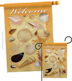 Welcome Shells - Fun In The Sun Summer Vertical Impressions Decorative Flags HG106059 Imported