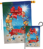 Summer Wreath - Fun In The Sun Summer Vertical Impressions Decorative Flags HG106062 Made In USA