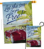 Set You Free - Fun In The Sun Summer Vertical Impressions Decorative Flags HG106078 Made In USA