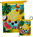 Fruity Summer Time - Fun In The Sun Summer Vertical Impressions Decorative Flags HG106085 Made In USA