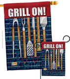 Grill On - Fun In The Sun Summer Vertical Impressions Decorative Flags HG106086 Made In USA