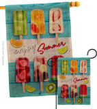 Sweet Popsicles - Fun In The Sun Summer Vertical Impressions Decorative Flags HG106090 Made In USA