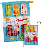 Sweet Popsicles - Fun In The Sun Summer Vertical Impressions Decorative Flags HG106090 Made In USA