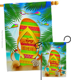 Summer Flip Flop - Fun In The Sun Summer Vertical Impressions Decorative Flags HG106099 Made In USA