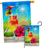 Summer Welcome - Fun In The Sun Summer Vertical Impressions Decorative Flags HG106102 Made In USA