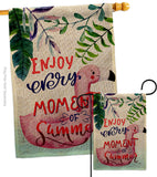 Enjoy Every Moment - Fun In The Sun Summer Vertical Impressions Decorative Flags HG106104 Made In USA