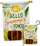 Oh Summer - Fun In The Sun Summer Vertical Impressions Decorative Flags HG106105 Made In USA