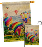 Escape Hot Air Balloon - Fun In The Sun Summer Vertical Impressions Decorative Flags HG106112 Made In USA