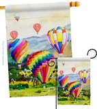 Escape Hot Air Balloon - Fun In The Sun Summer Vertical Impressions Decorative Flags HG106112 Made In USA