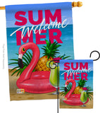Summer Welcome Fun - Fun In The Sun Summer Vertical Impressions Decorative Flags HG137116 Made In USA