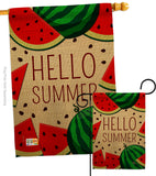 Watermelon Summer - Fun In The Sun Summer Vertical Impressions Decorative Flags HG192185 Made In USA