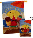 Summer Buddy - Fun In The Sun Summer Vertical Impressions Decorative Flags HG192453 Made In USA