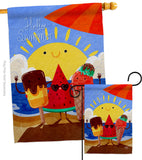 Summer Buddy - Fun In The Sun Summer Vertical Impressions Decorative Flags HG192453 Made In USA