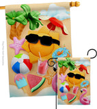 Chilling Sun - Fun In The Sun Summer Vertical Impressions Decorative Flags HG192611 Made In USA
