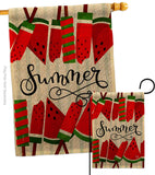 Sweet Watermelon - Fun In The Sun Summer Vertical Impressions Decorative Flags HG192614 Made In USA